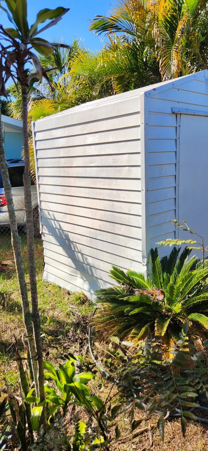 Exterior panel after cleaning